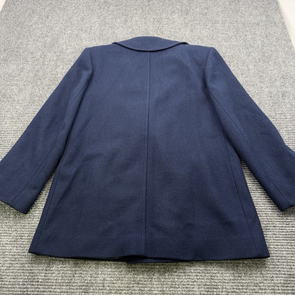 Vintage Pendleton Pea Coat Women's Size 12 Navy Virgin Wool Double Breasted USA - Picture 5 of 10